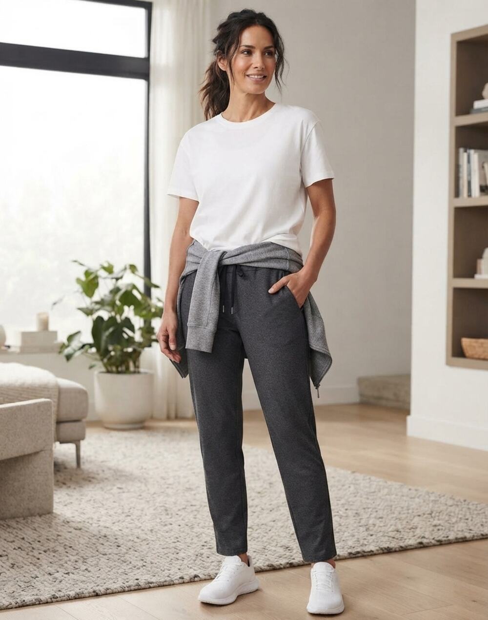 Lululemon Women's On the Fly Pant Heathered Black Luxtreme, size 10